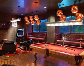 Hotel game room at Hyatt Regency New Brunswick.