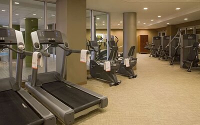 Fitness center at Hyatt Regency New Brunswick.