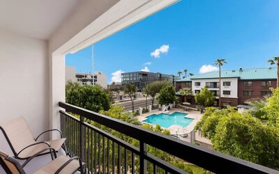 View from room balcony at Sonesta Select Tempe Downtown.