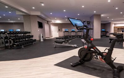 Fitness center at Hilton Crystal City At Washington Reagan National Airport.