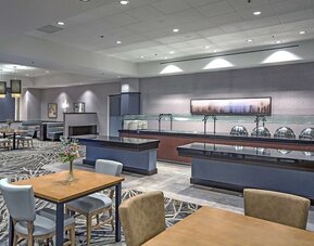 Breakfast area perfect for coworking at DoubleTree By Hilton Modesto.