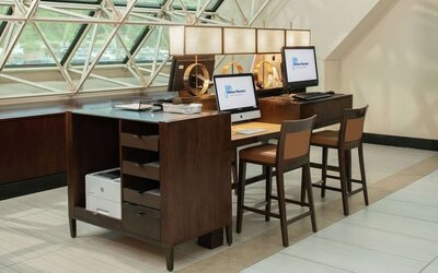 Business center available at Hilton Bellevue.