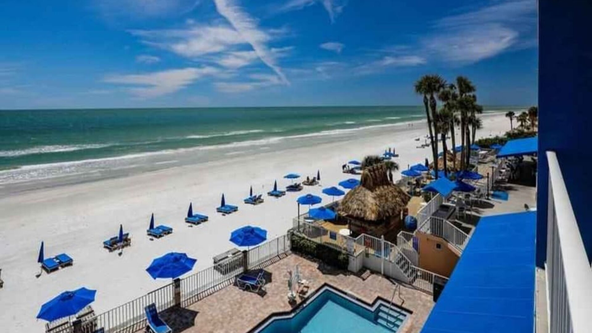 Beautiful outdoor space with pool beside the beach at DoubleTree Beach Resort By Hilton Tampa Bay - North Redington.