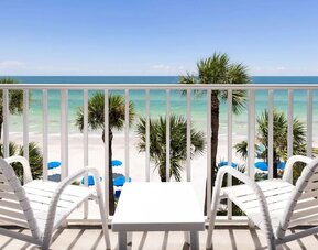 Balcony view from day use room at DoubleTree Beach Resort By Hilton Tampa Bay - North Redington.
