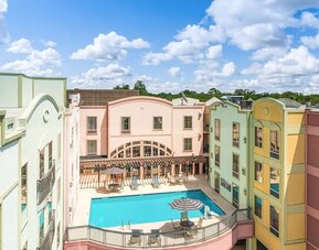 Beautiful outdoor pool at Hampton Inn & Suites Amelia Island-Historic Harbor Front.