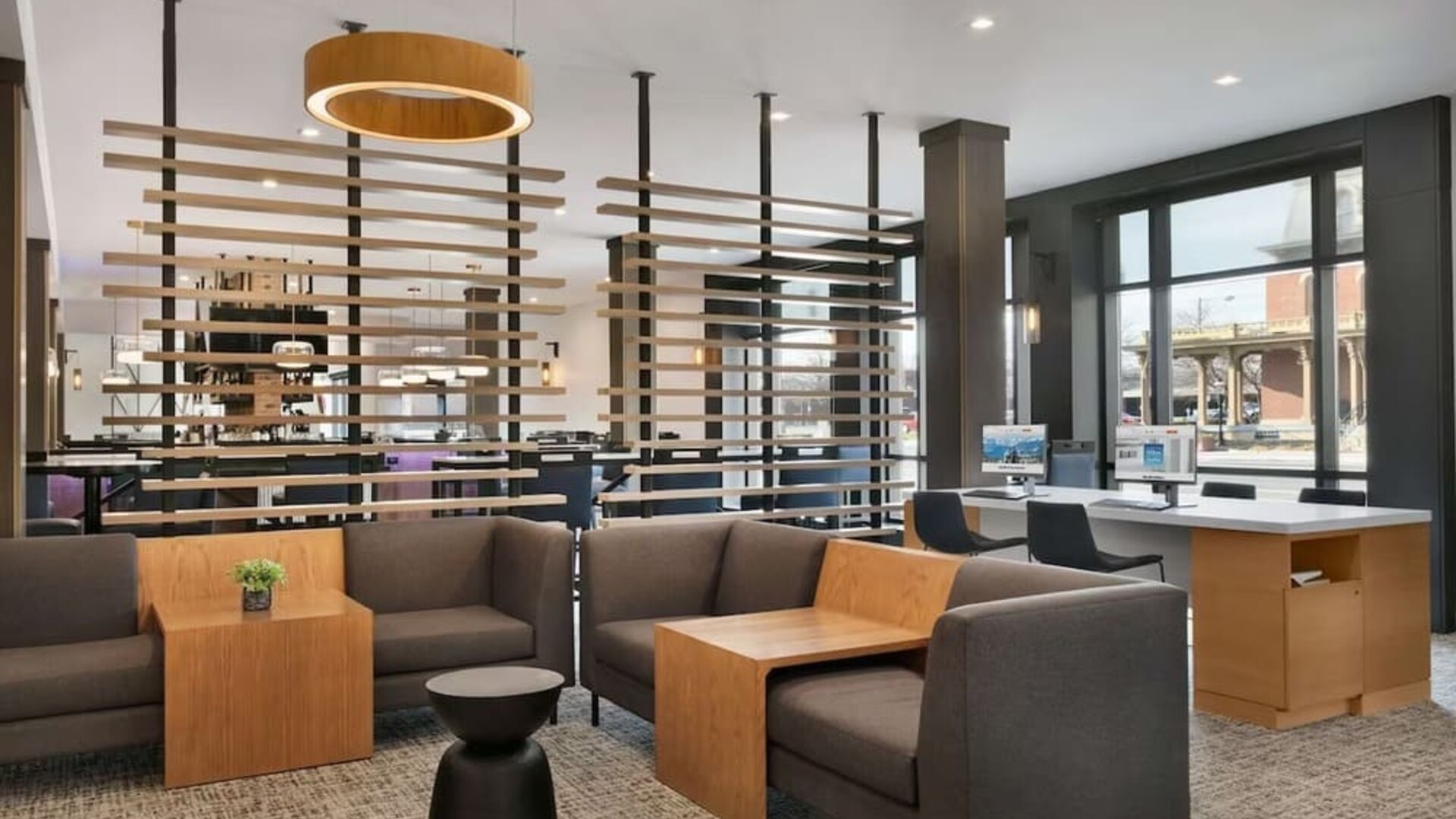 Business center and elegant workspace at DoubleTree By Hilton Canton Downtown.