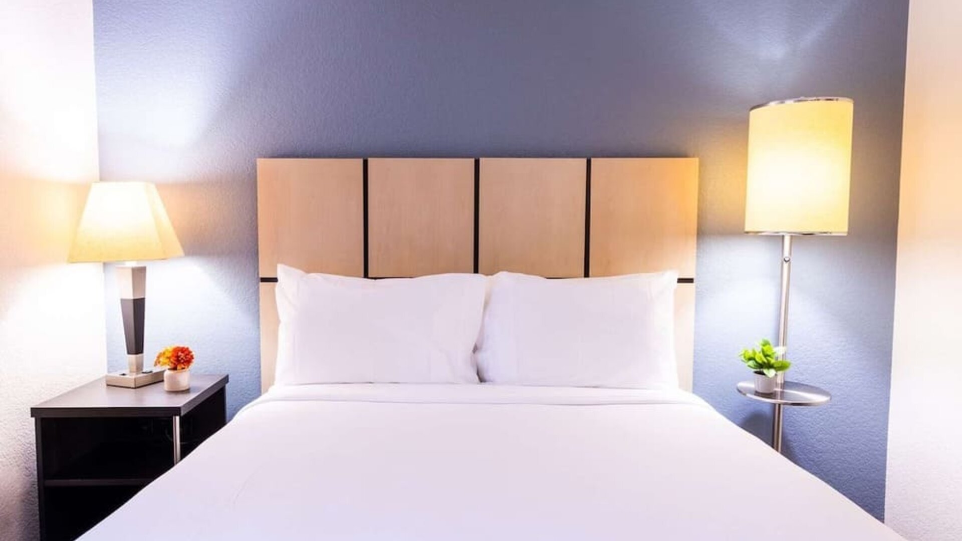 King bed at Sonesta Simply Suites Dallas Galleria.