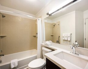 Private guest bathroom at Sonesta Simply Suites Pittsburgh Airport