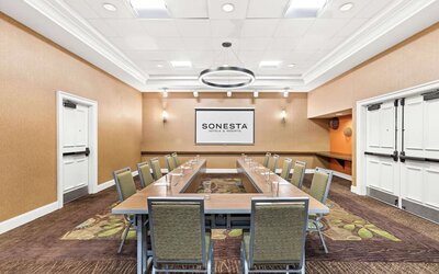Professional meeting room at Sonesta Anaheim Resort Area.
