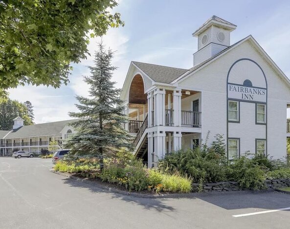 Hotel exterior at Fairbanks Inn.
