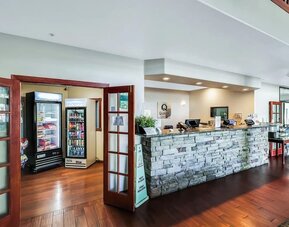 Hotel reception at Quality Inn & Suites Liberty Lake - Spokane Valley.