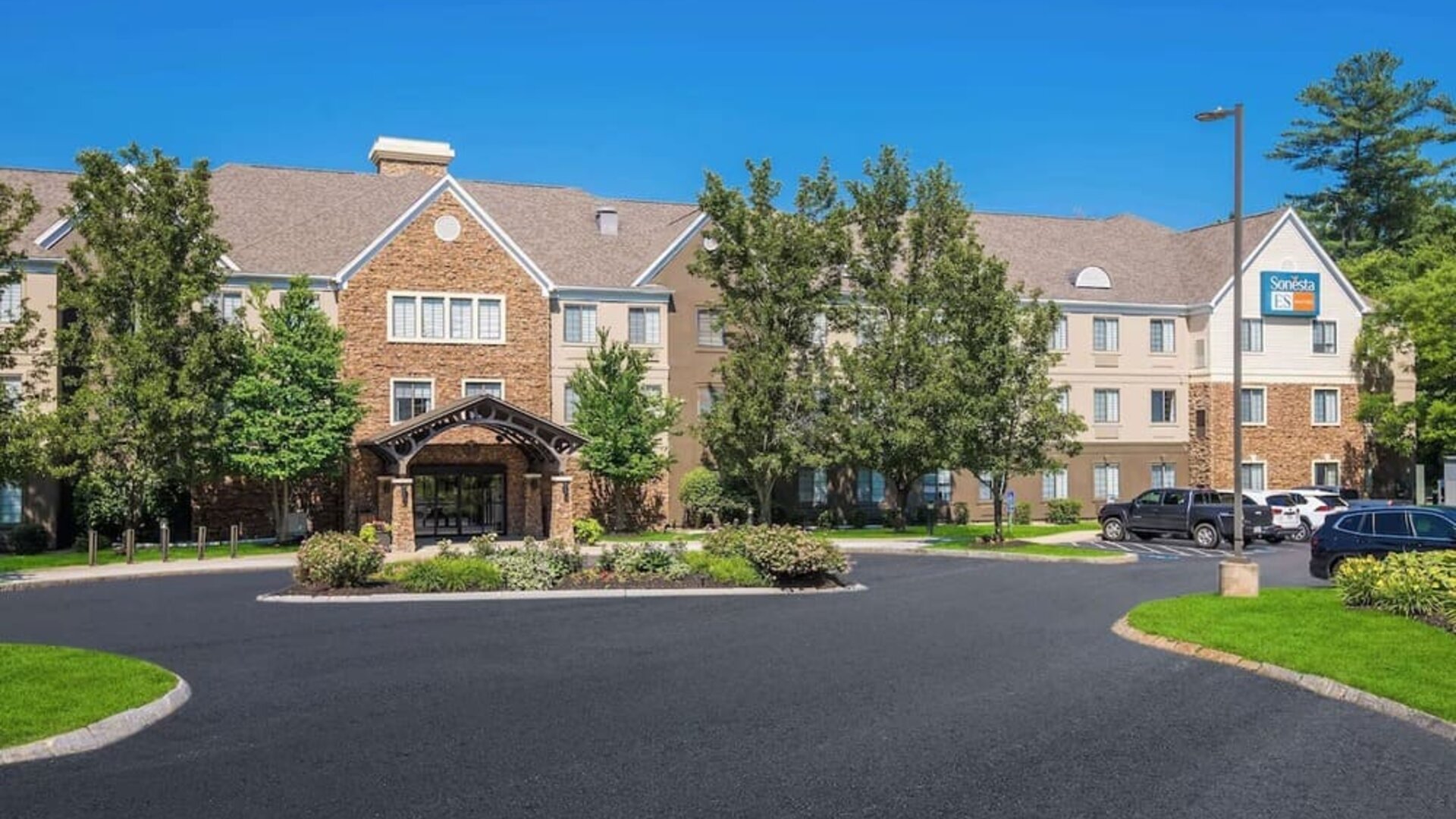 Parking area at Sonesta ES Suites Andover Boston.