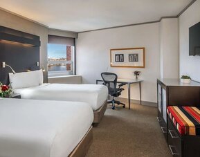 Day use twin room with work desk at Royal Sonesta Boston.