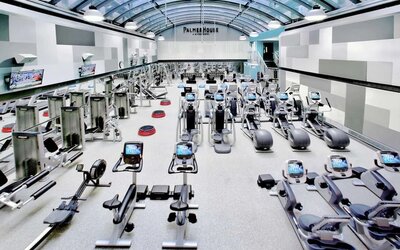 Well-equipped fitness center at Palmer House A Hilton Hotel.