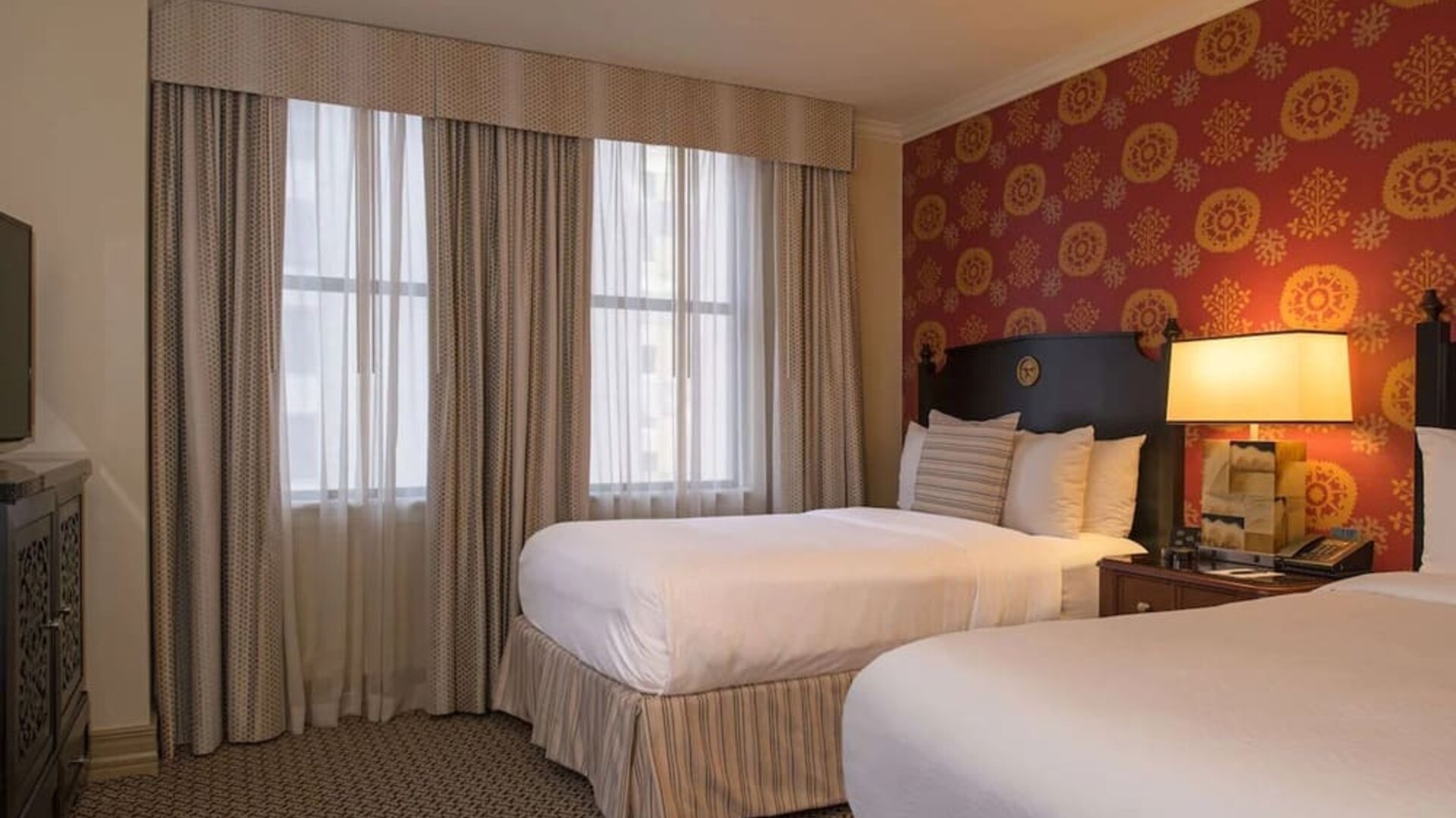 Day use twin room at The Stephen F Austin Royal Sonesta Hotel.