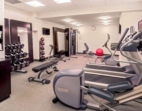 Fitness center at Hilton Garden Inn NYC Financial Center/Manhattan Downtown.
