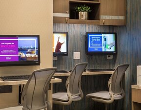 Business center at Hilton Garden Inn NYC Financial Center/Manhattan Downtown.
