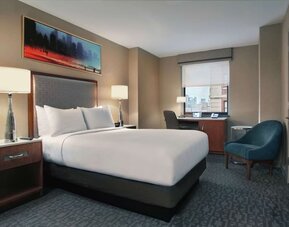 Day use room with work desk at Hilton Chicago.