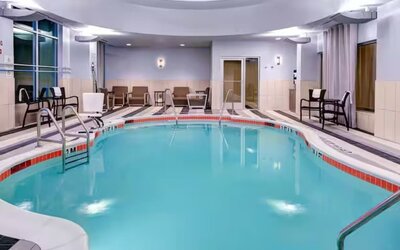 Refreshing indoor pool at Hampton Inn & Suites By Hilton Atlanta Perimeter Dunwoody.