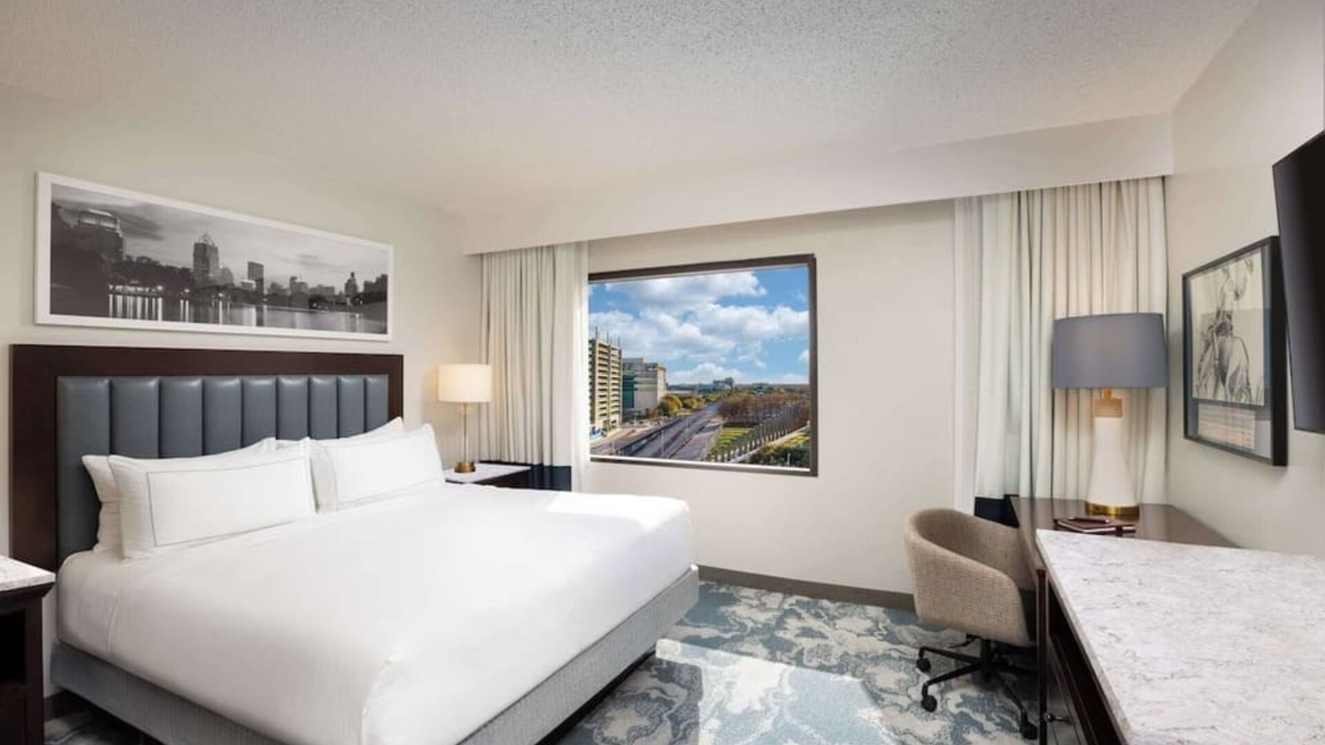 Day use room with work desk at Doubletree By Hilton Houston Medical Center Hotel & Suites.