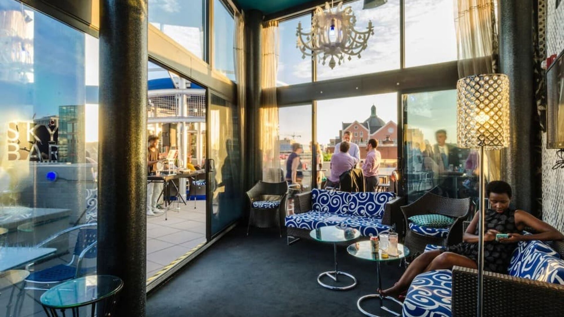 Rooftop bar at Beacon Hotel.