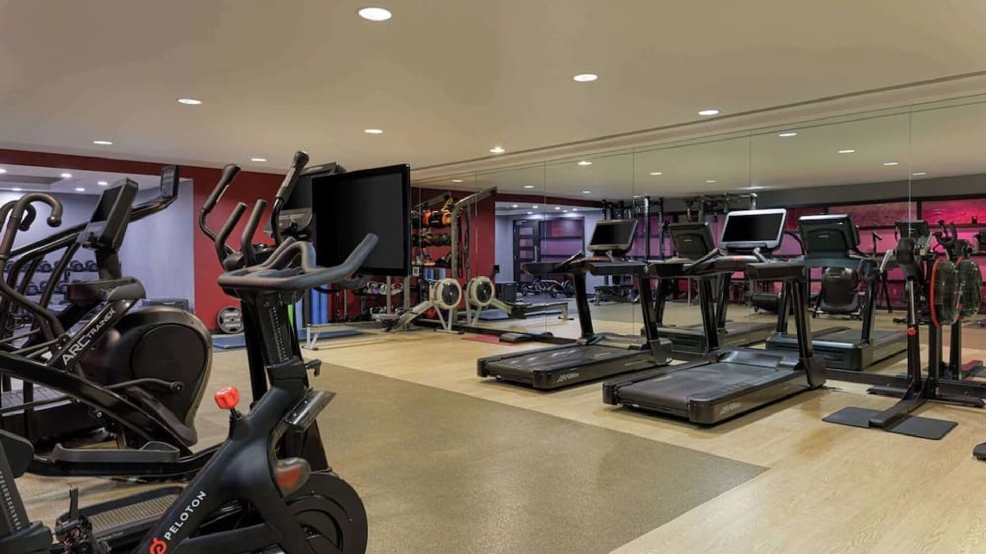 Fitness center at Hilton London Syon Park.
