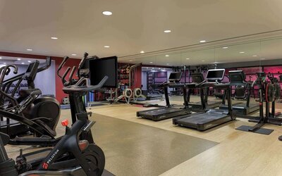 Fitness center at Hilton London Syon Park.