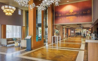 Reception hall at Hilton London Syon Park.