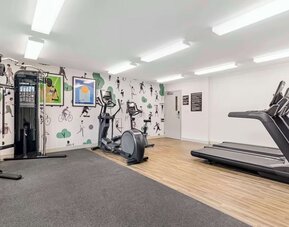 Well equipped fitness center at Sonesta Simply Suites Baltimore BWI Airport.