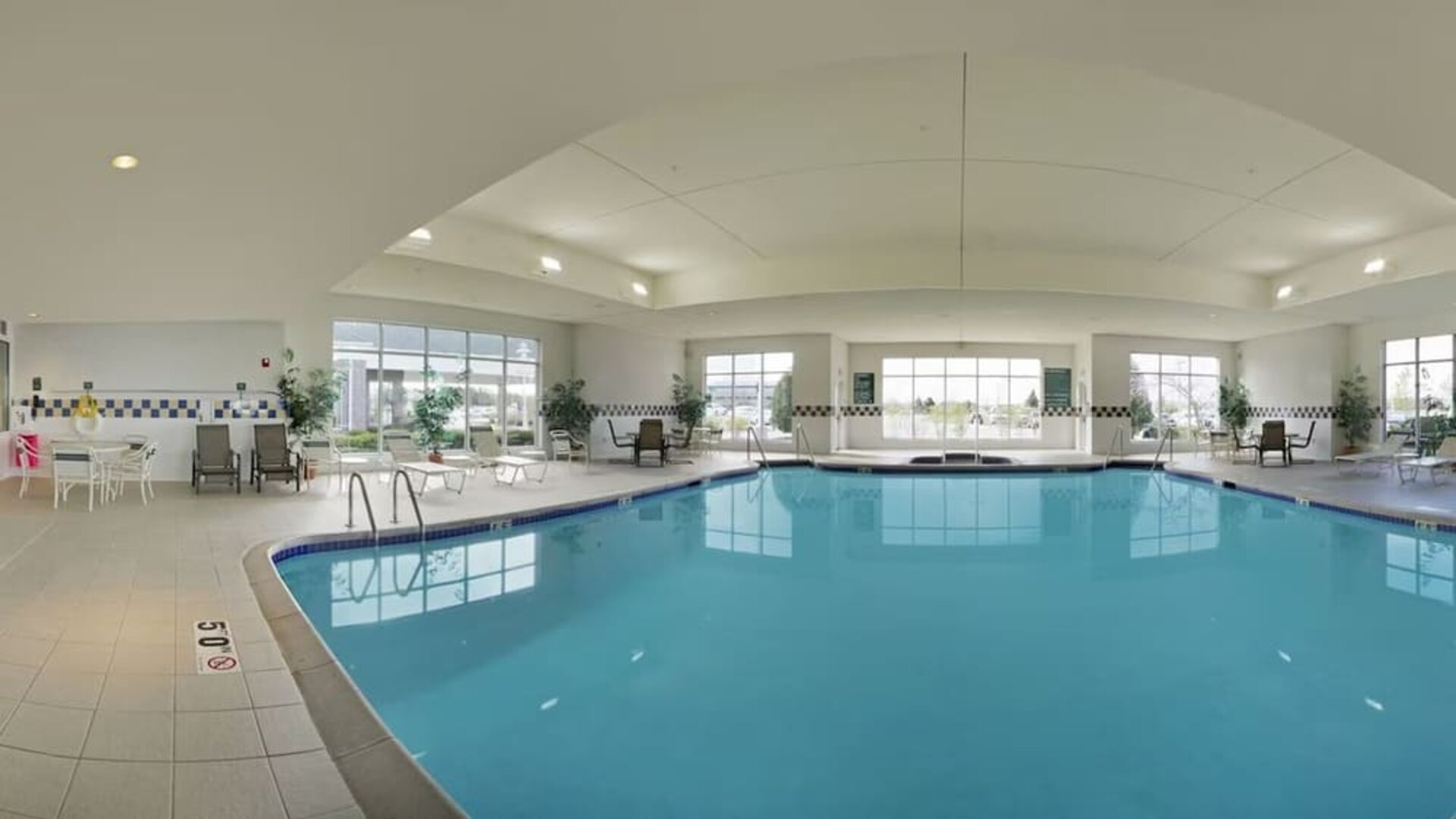 Heated indoor pool at Hilton Garden Inn Milwaukee Northwest Conference Center.