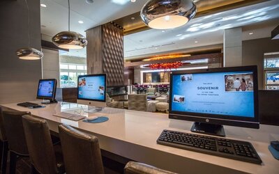 Business center available at Hilton Dallas/ Plano Granite Park.