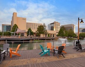 Boardwalk with a great view at Hilton Dallas/ Plano Granite Park.