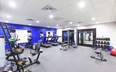 Fitness center at Hampton Inn & Suites Houston-Bush Intercontinental Aprt.