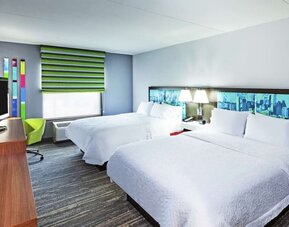 Queen beds available at Hampton Inn & Suites Houston-Bush Intercontinental Aprt.