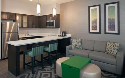 Kitchen available at Homewood Suites By Hilton Los Angeles International Airport.