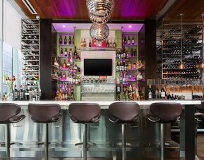 Hotel bar at Hilton Garden Inn New York/Times Square Central.