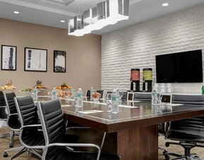 Professional meeting room at Hilton Garden Inn New York/Times Square Central.