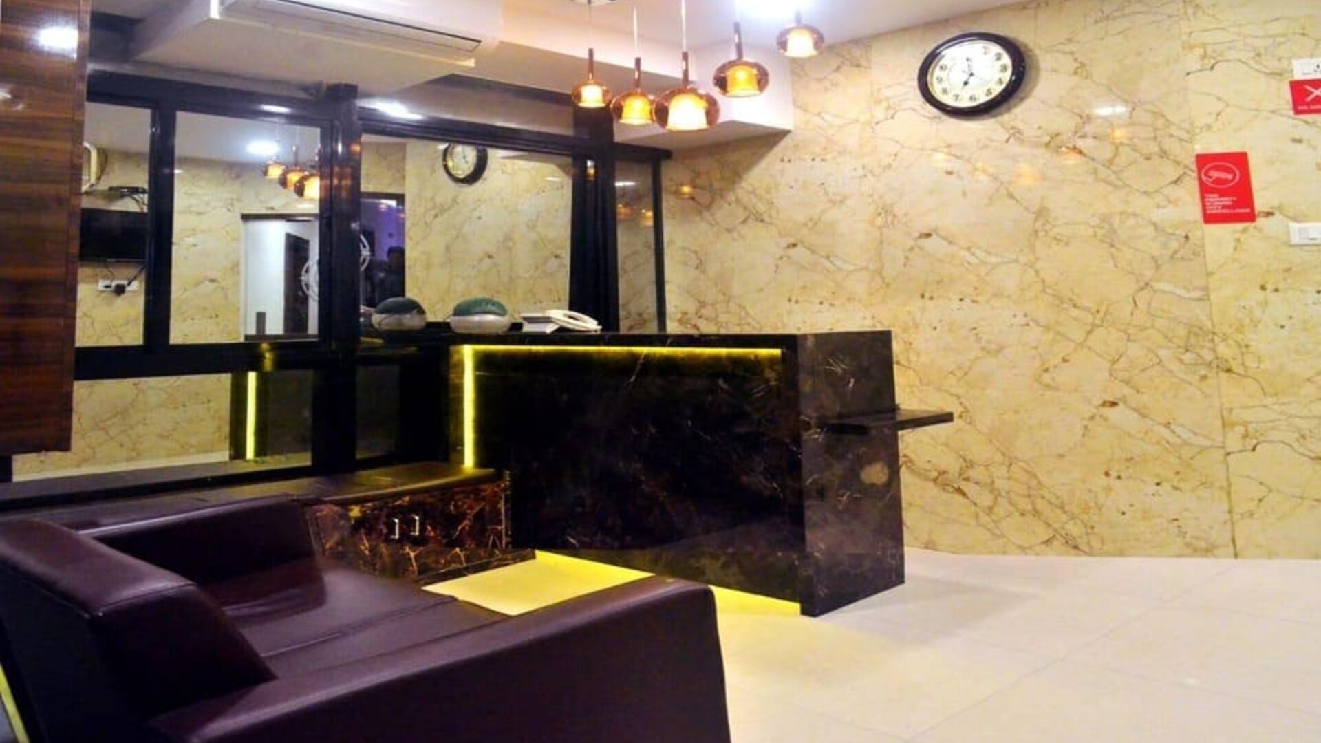 Hotel lobby seating at THE BEST HOTEL MUMBAI.