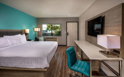 Day use room with work desk at Travelodge LAX By Wyndham.