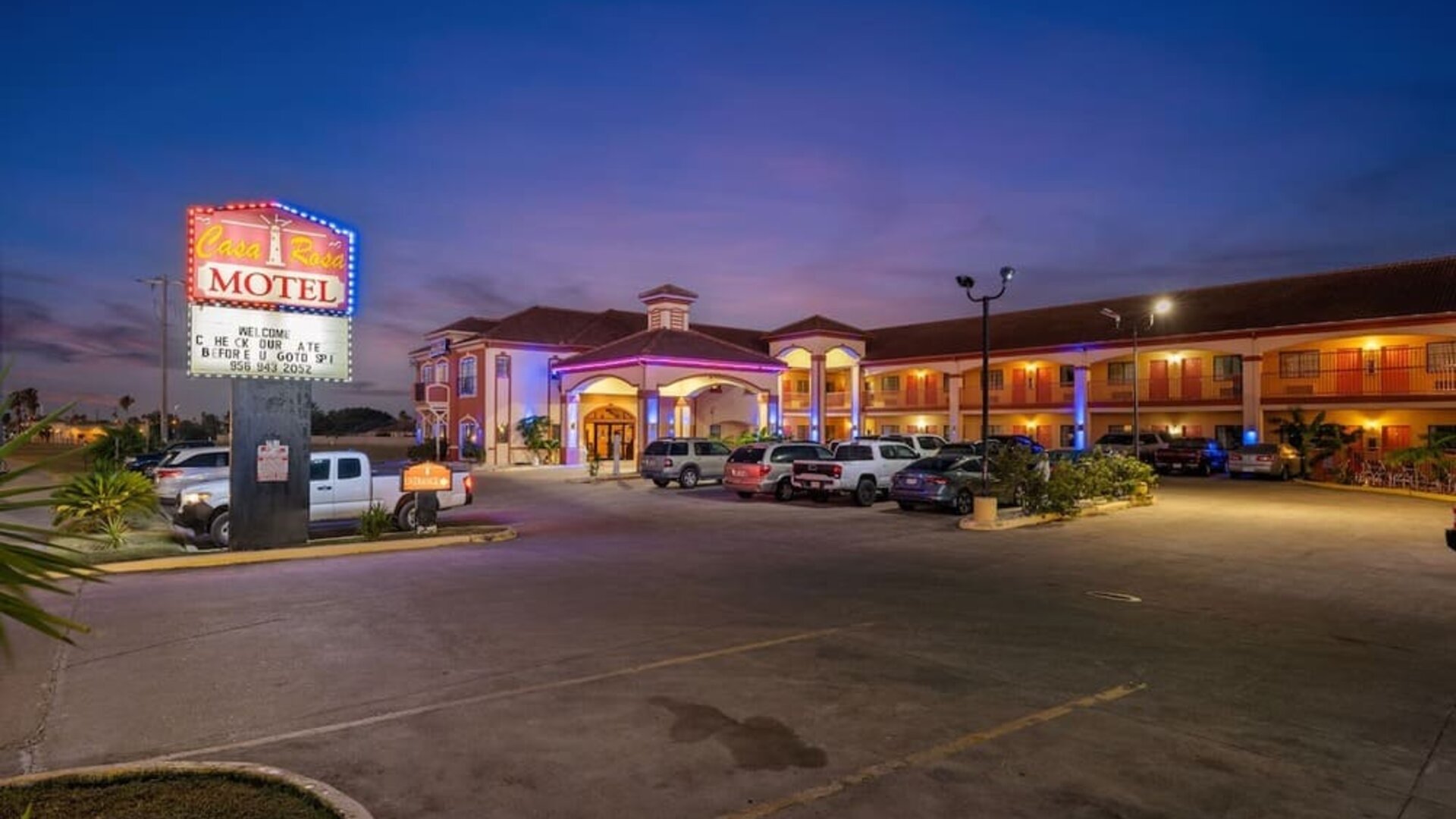 Parking area at Casa Rosa Inn.