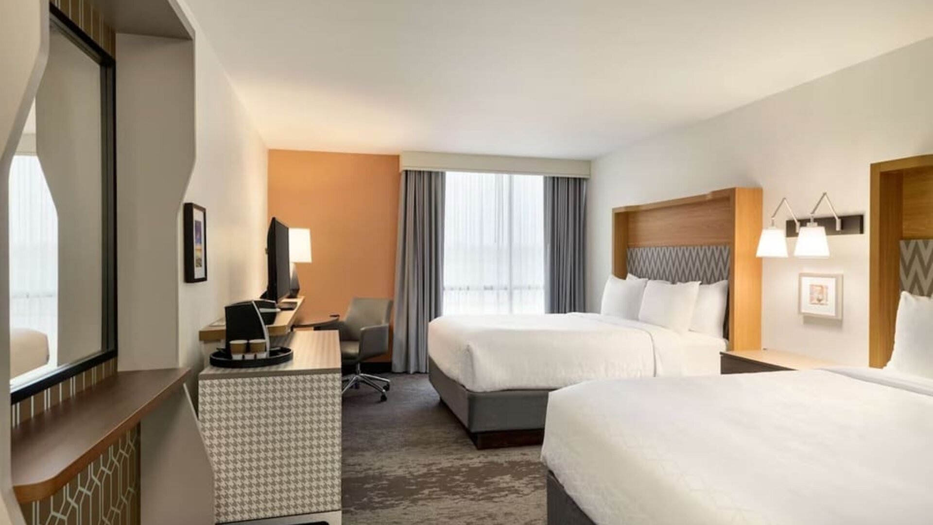 Queen beds at DoubleTree By Hilton Fort Worth South.