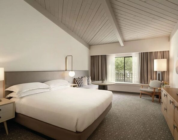 Bright and spacious day use room with workspace at Hilton Scottsdale Resort & Villas.