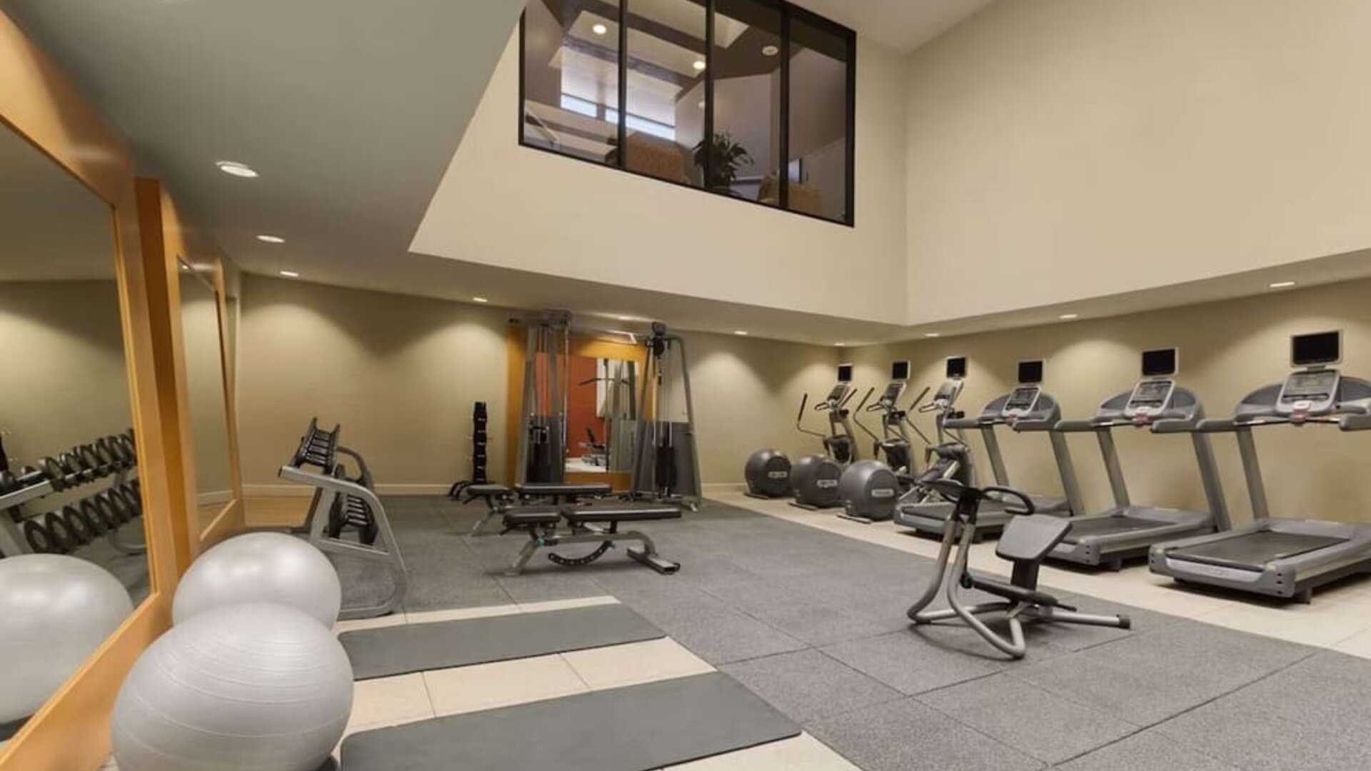 Fully equipped fitness center at Hilton Scottsdale Resort & Villas.