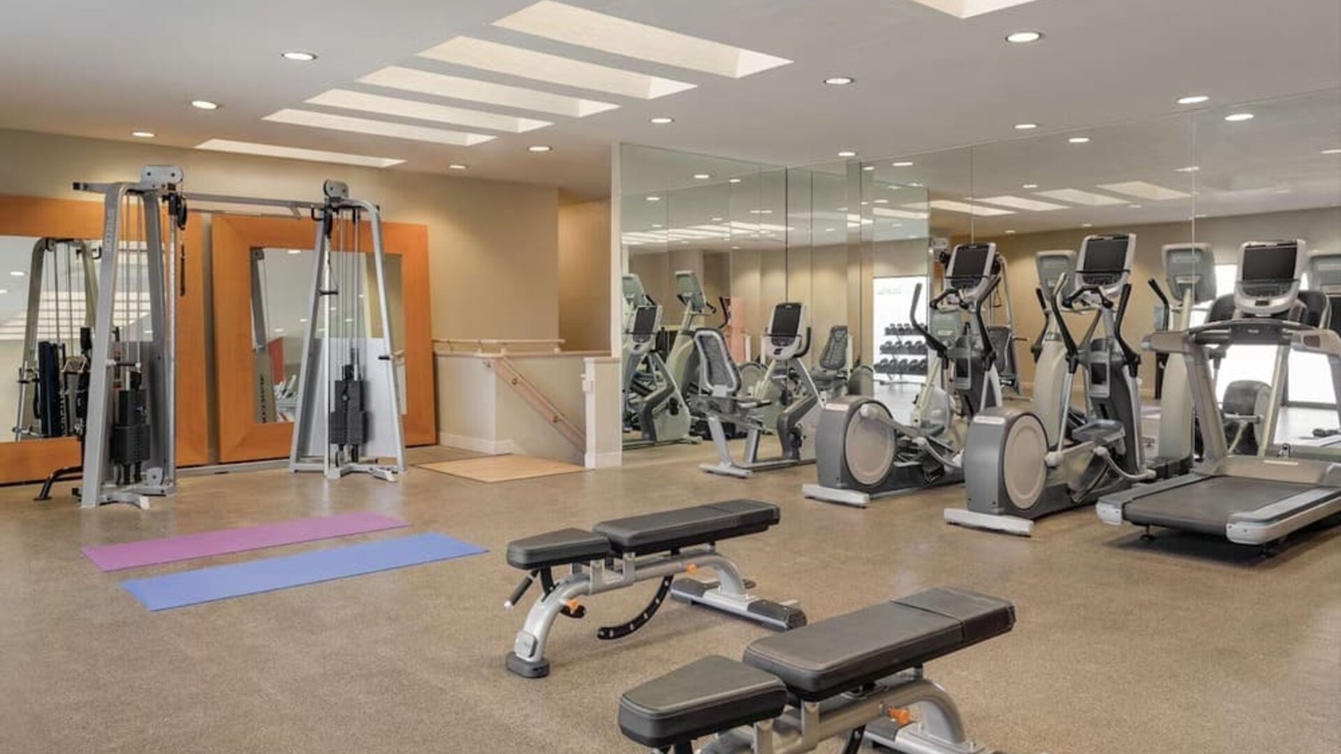 Fully equipped fitness center at Hilton Scottsdale Resort & Villas.