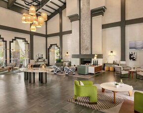 Lobby lounge area at Hilton Scottsdale Resort & Villas.