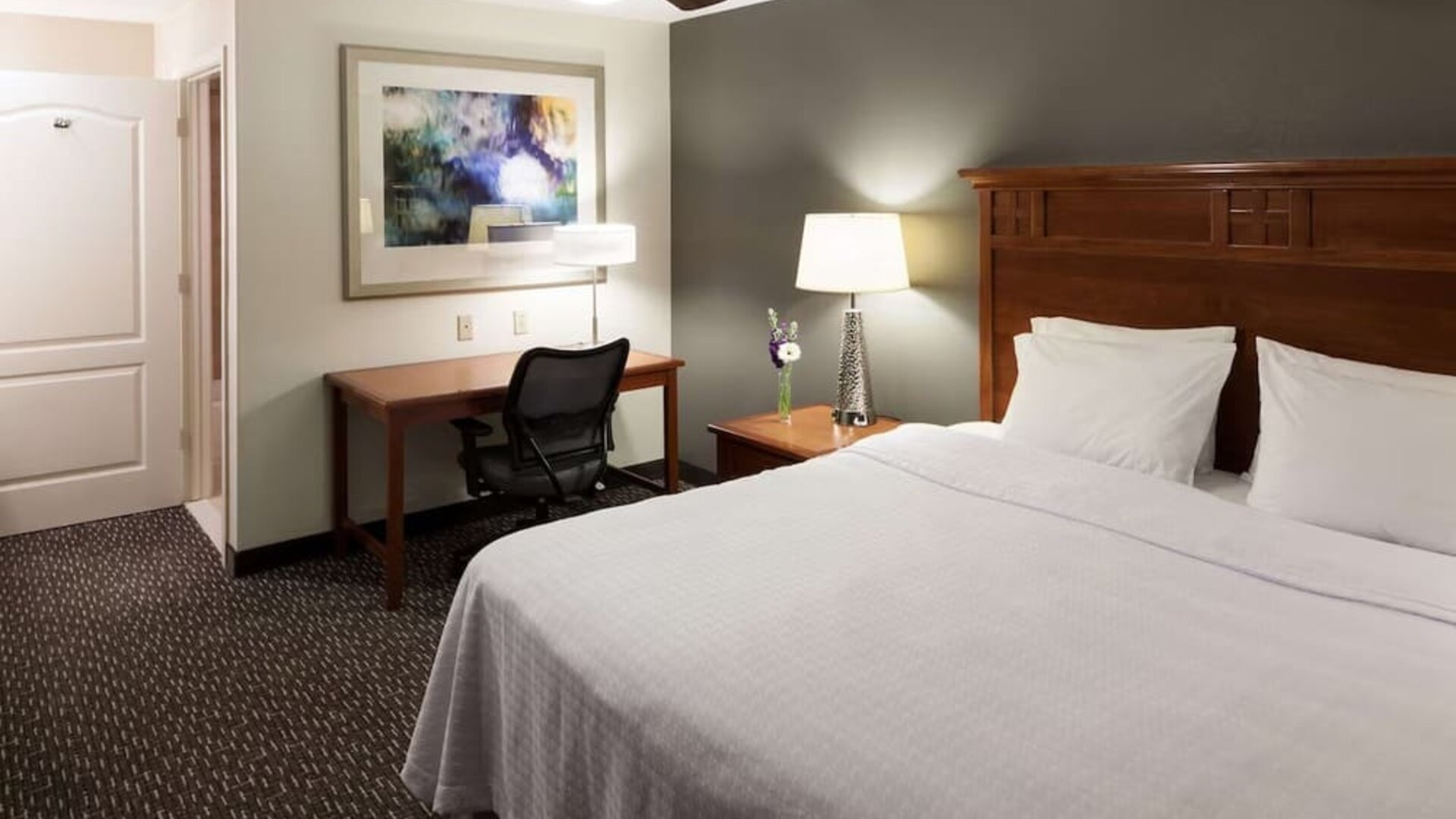Day use room with work desk at Homewood Suites By Hilton Agoura Hills.