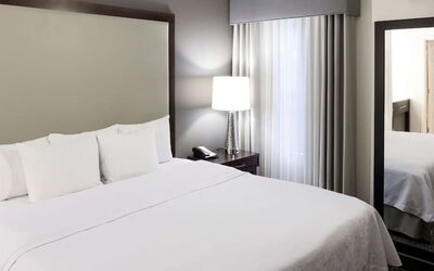 Day use room with king bed at Homewood Suites By Hilton San Jose Airport-Silicon Valley.
