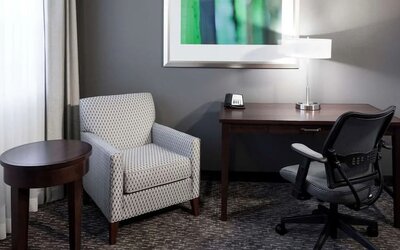 Day use room's workspace at Homewood Suites By Hilton San Jose Airport-Silicon Valley.
