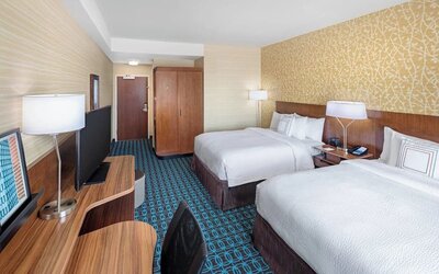 Queen beds available at Fairfield Inn & Suites By Marriott North Bergen.