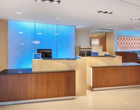Reception desk at Fairfield Inn & Suites By Marriott North Bergen.